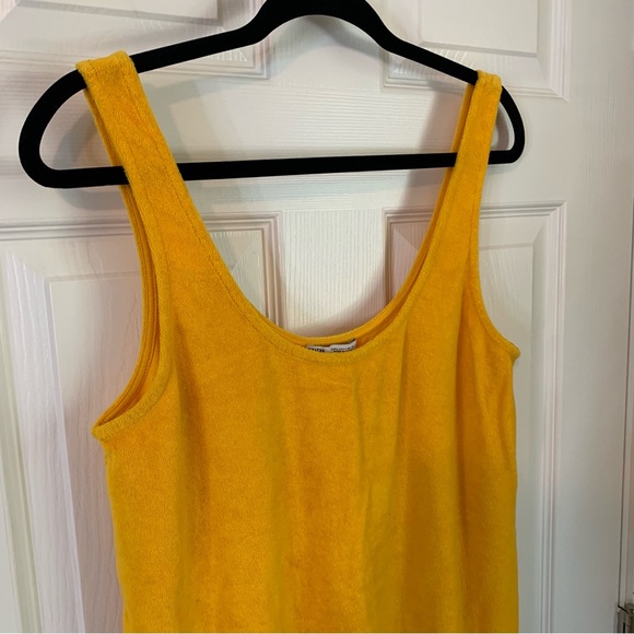 Zara Terrycloth Yellow Tank Dress, size L - Picture 3 of 6